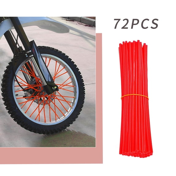 72pcs Wheel Spoke Decoration Set, Colorful Spoke Sleeves for Bicycle and Motorcycle Wheels, Custom Rim Accessories
