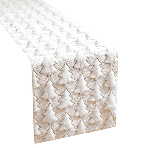 72x13Inch Sequined Glitter Tablecloth,Christmas Party Iridescence Shining Table Cloth, Fabric Spark Decor For Birthday Holiday Christmas Party Decoration (White)
