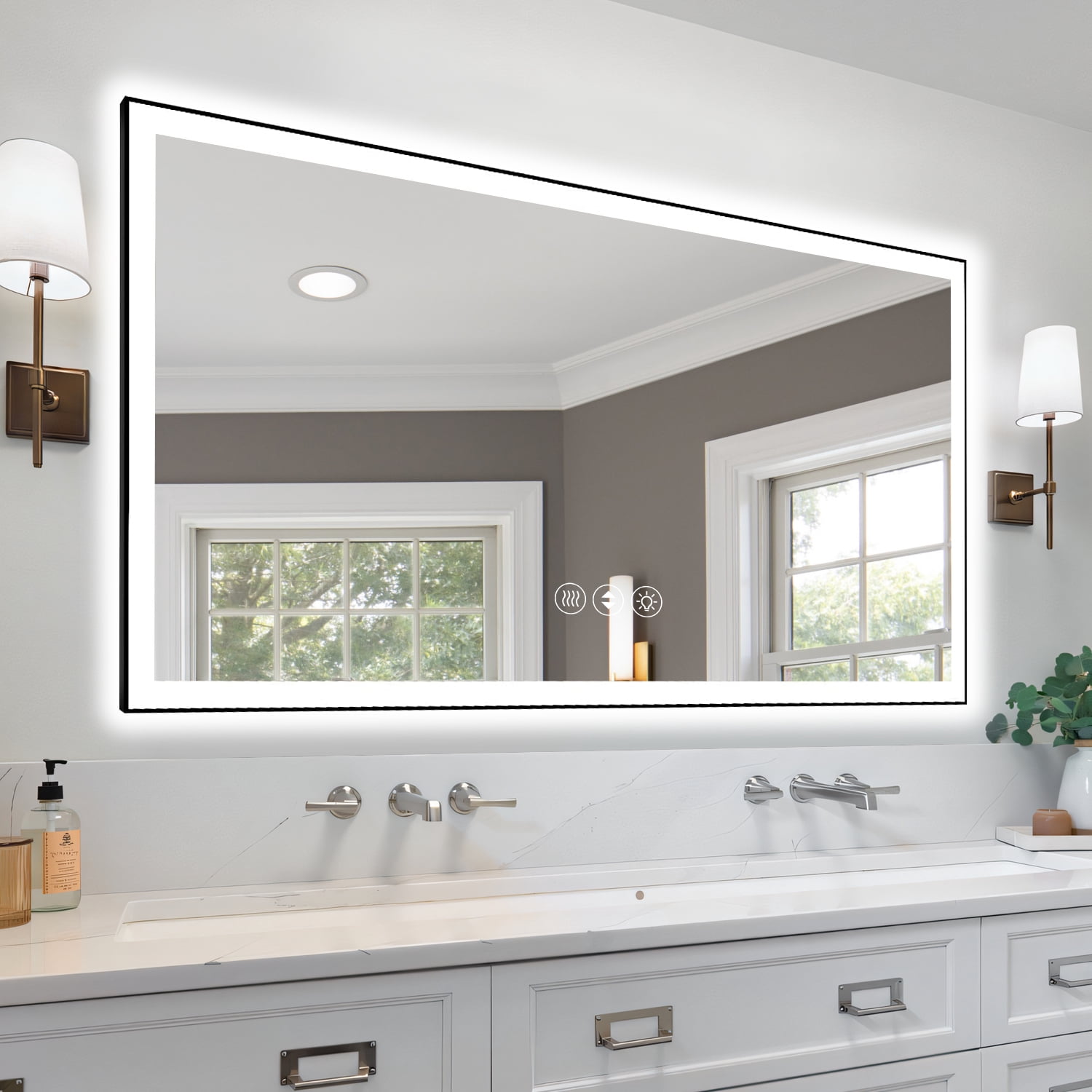 72x36 Inch Frameless LED Bathroom Mirror,Smart Mirror - Walmart.com