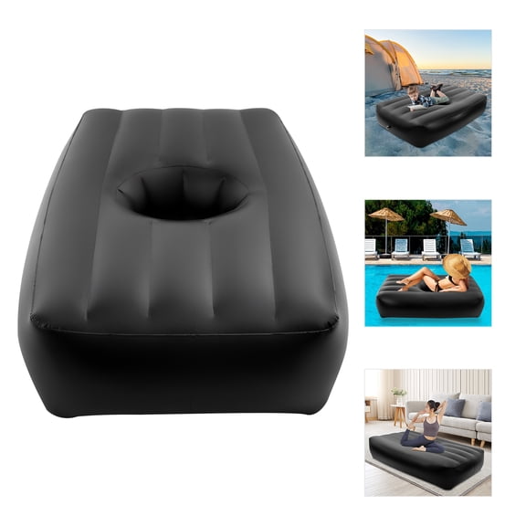 72x40x17inch BBL Mattress Bed with Hole, Post Surgery Recovery Bed with Hole PVC Inflatable Bed BBL Pillow After Surgery Air Mattress with Electric Air Pump Valve Interface, Black