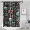 thumbnail image 1 of 72x72 Christmas Shower Curtain: Merry Xmas Holiday Backdrop with Snowflakes & Pine Trees - Waterproof Washable & Decorative Bathroom Curtain Set with 12 Hooks, 1 of 5
