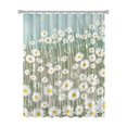 thumbnail image 1 of 72x72 Inch Fabric Shower Curtain Waterproof Polyester, Daisy Floral Print, 1 of 6