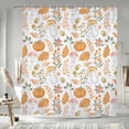 thumbnail image 1 of 72x72 Inch Fall Farmhouse Extra Long Shower Curtain Maple Leaves Mushroom Polyester Bath Curtain Farm Thanksgiving Themed Shower Curtains for Kids Bathroom Decor Waterproof with Hooks, 1 of 6