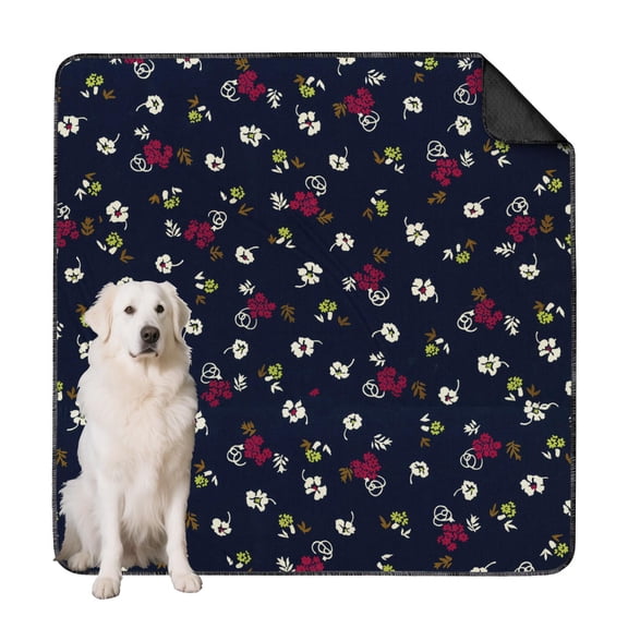 72x72 Inch Heavy Duty Washable Pet Pads, Reusable Absorbent Dog Potty Training Mat with Floral Print, Durable Construction for Multi-Pet Households