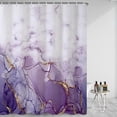 thumbnail image 1 of 72x72 Inch Purple Marble Shower Curtain for Bathroom Abstract Lavender Purple Gradient Gold Texture Fabric Shower Curtains Modern Luxury Aesthetic Ink Art Bath Curtain Polyester with Hooks, 1 of 6