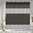 thumbnail image 1 of 72x72 Inch Striped Extra Long Fabric Shower Curtain for Kids Bathroom Decor Farmhouse Plaid Textured Polyester Bath Curtain Modern Neutral Stall Shower Curtains Set Waterproof with Hooks, 1 of 6