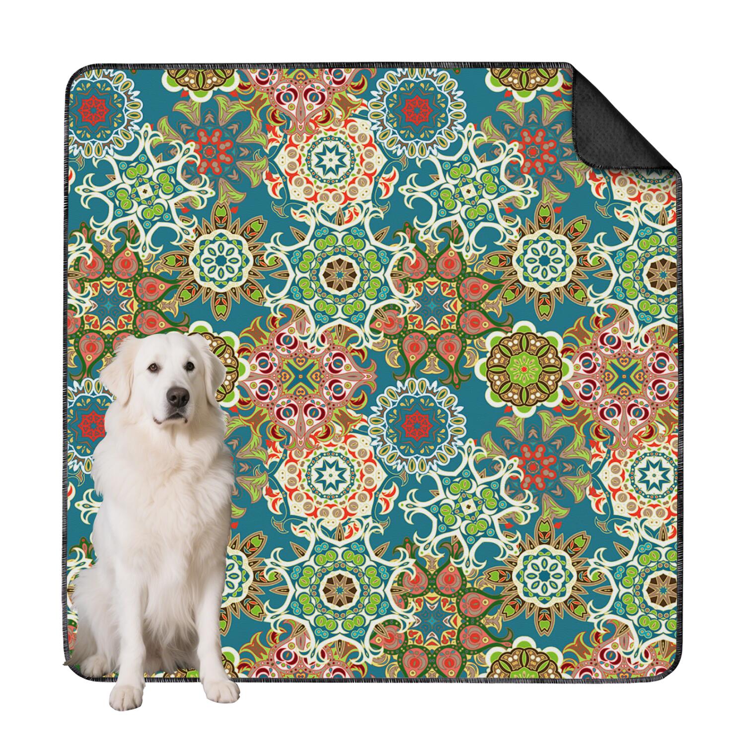 72x72 Inch Washable Dog Pad with Grip-Tight Backing, Excellent Present for Pet Owners, Reusable Housebreaking Mat for Crates and Tile Floors
