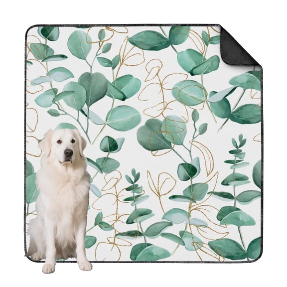 72x72 Inch Washable Pet Training Pads Reusable, Highly Absorbent Dog Wee Pads with Floral Design, Durable Mat for Cages, Crates & Indoor Protection