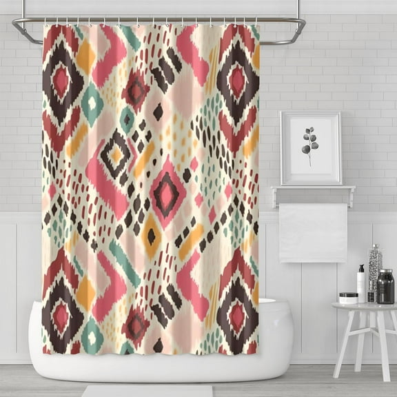 72x72 Inches Earthy Bohemian Shower Curtain Polyester