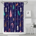 thumbnail image 1 of 72x72 Merry Christmas Shower Curtain: Vibrant Winter Holiday Bathroom Curtain Decor for Your Bathroom – Includes Hooks & Machine Washable – Fashionable Xmas Tree Design, 1 of 1
