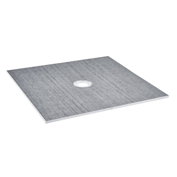 72x72 Shower Pan Kit, 6.3" Center Drain - Lightweight EPS Shower Base with 2 Waterproof Cloths, Slope Sticks - Bathroom Shower Installation Kit