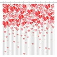 thumbnail image 1 of 72x72 Valentine''s Day Shower Curtains, Falling Red Love Hearts Holiday Bathroom Curtains, Valentines Lovers Couples Romantic Decors, Home Fabric Waterproof Shower Curtain Set with 12 Hooks …, 1 of 6