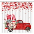 thumbnail image 1 of 72x72 Valentine''s Day Shower Curtains Falling Red Love Hearts Holiday Bathroom Curtains Valentines Lovers Couples Romantic Decors Home Fabric Waterproof Set 12 Hooks, 1 of 5