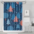 thumbnail image 1 of 72x72 Winter Fashion Xmas Tree Shower Curtain:Christmas & New Year Bathroom Curtain - Machine Washable (Hooks Included), 1 of 5