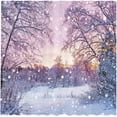 thumbnail image 1 of 72x72 inch Winter Snowing Landscape Shower Curtain Set Christmas Wonderland Snowflake Bokeh Glitter Forest Bathroom Curtain Durable Waterproof Fabric Bathtub Sets Home Decor, 1 of 1