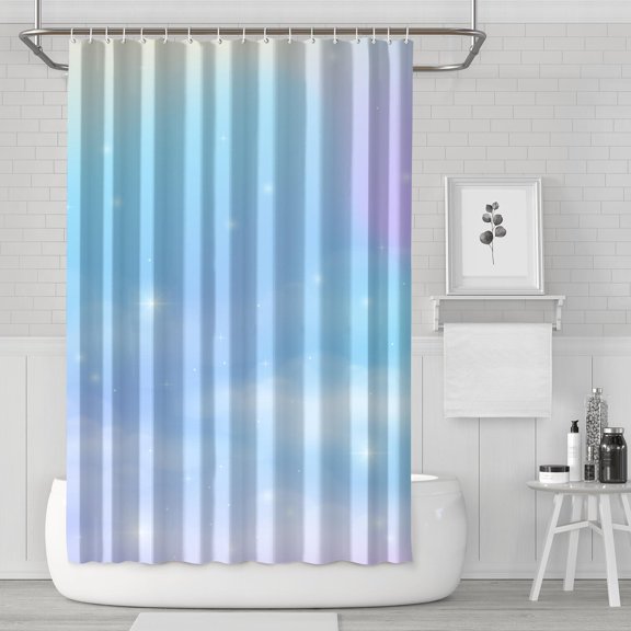72x72in Waterproof Shower Curtain with Weighted Hem, Mold-Resistant Fabric Bathroom Curtain with Metal Grommets and Hooks, Dreamy Cloud Print