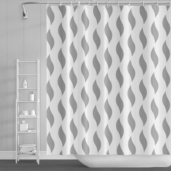 72x72inch Grey Abstract Geometric Shower Curtain for Bathroom White Grey Bathroom Curtain Sets with Hooks Modern Minimalistic Art Aesthetics Bath Accessories Home Hotel Dorm Waterproof Decor