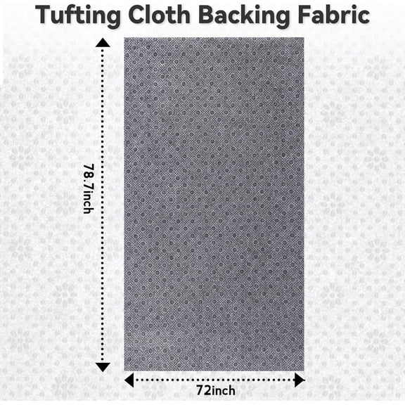 72x78.7 Inch Vinyl Rug Backing Fabric Non-Slip Plum Blossom Pattern Cushion Base Stable Support for Carpet Tufting Projects