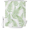 thumbnail image 1 of 72x78 Inch Shower Curtain Green Ferns Bathroom Decor, Waterproof Fabric Bathtub Bath Curtains Decorative Spring Summer Botanical Leaves Extra Long Shower Curtain Set with Hooks, 1 of 7