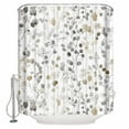 thumbnail image 1 of 72x78 Inch Shower Curtain Grey Brown Botanical Bathroom Decor Waterproof Fabric Bathtub Bath Curtains Decorative Watercolor Summer Leaf Extra Long Shower Curtain Set with Hooks, 1 of 6
