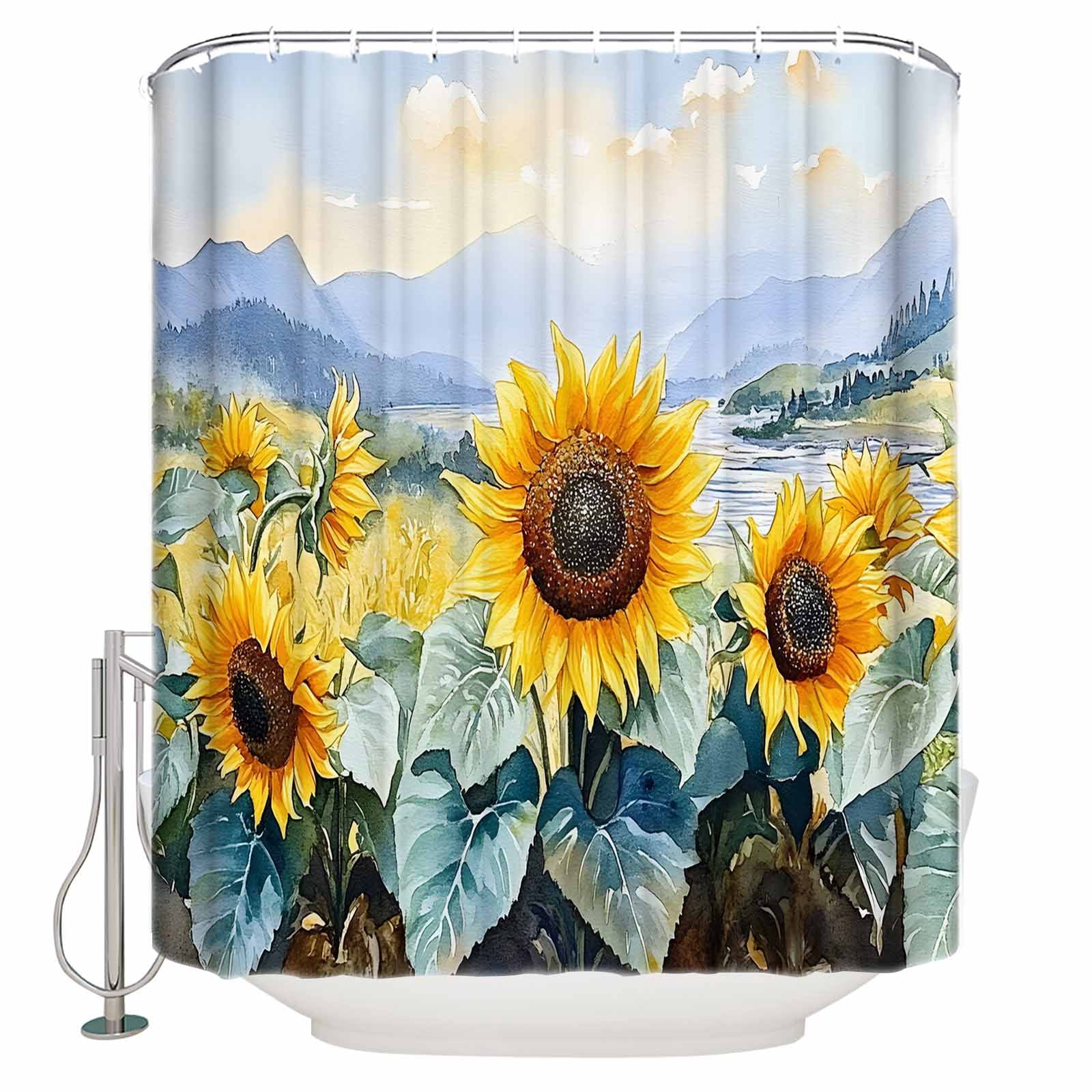 Shower Curtains With Sunflowers