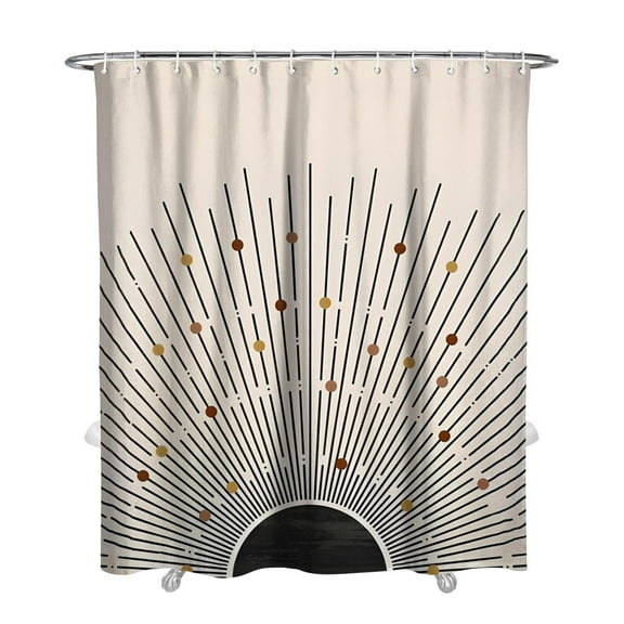72x84 Bohemian Chic Shower Curtain Earthy Tone Waterproof Fade-Resistant Bathroom Decor