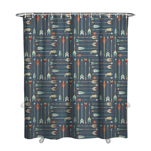 72x84 Colorful Hippie Shower Curtain Retro Design Waterproof Machine Washable