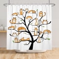 thumbnail image 1 of 72x84 Inch Cute Cat Shower Curtain for Kids Baby Cartoon Animals Funny Cats on Tree Shower Curtain for Bathroom Decor Fabric Polyester Waterproof Washable Accessories with Hooks, 1 of 6