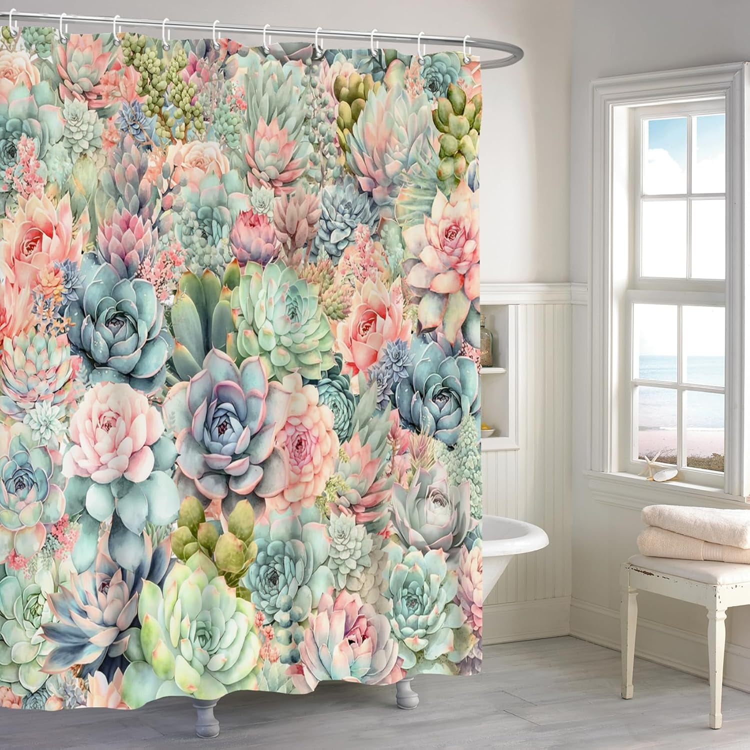 Succulent Serenity Shower Curtain NCU0DQQ0374