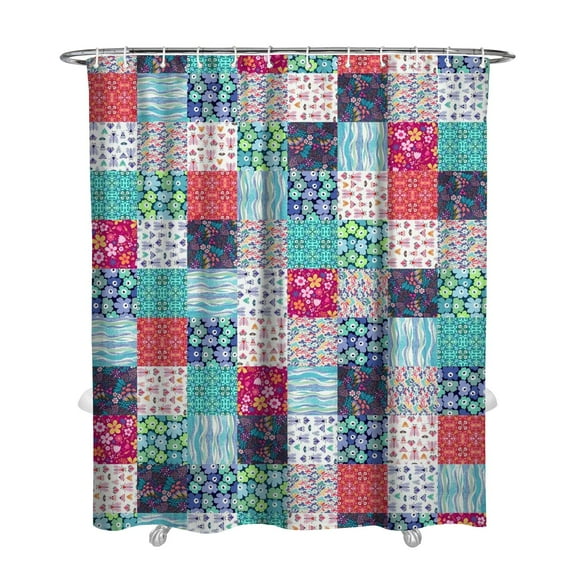 72x84 Rustic Tribal Shower Curtain Natural Pattern Waterproof with 12 Hooks