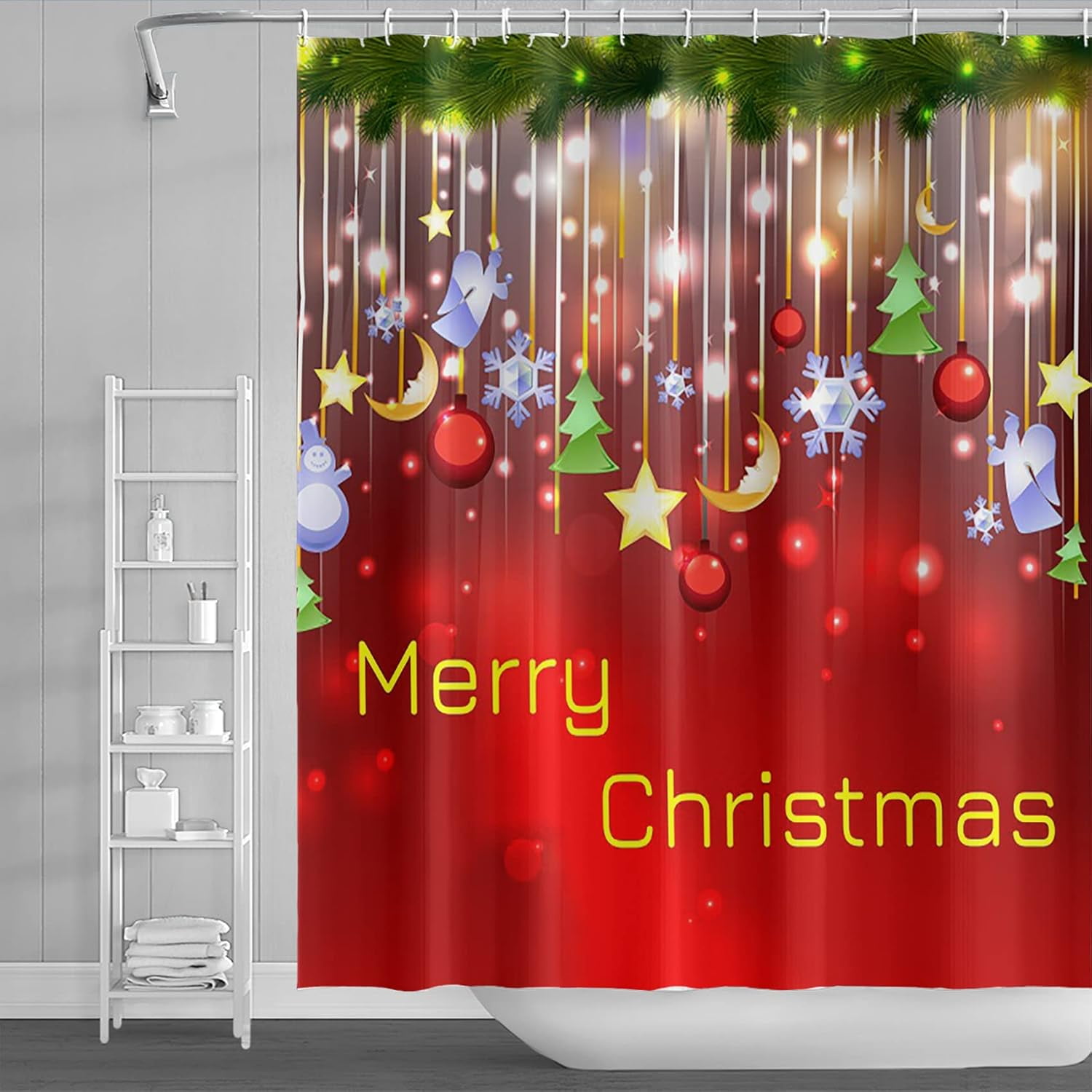 Merry Christmas Tree Shower Curtain main image 0
