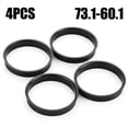 thumbnail image 1 of 73.1mm-60.1mm 4Pcs Hub Centering Rings Wheel Bore Center Spacer Black, 1 of 8