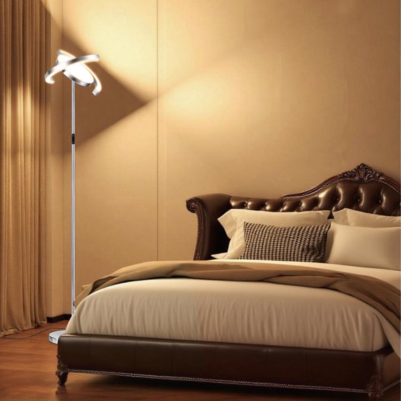 73.2" Saturn Ring ModernFloor Lamp, 36W 2800LM LED Standing Lamp, 3 Color and Dimmable, Remote/Touch Control
