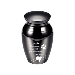 Reminded Pet Cremation Urns for Dog and Cat Ashes Memorial Paw Print Urn Medium Up to 70 Pounds Silver Walmart