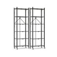 thumbnail image 1 of 73.6" H Large Storage Shelves with Wheels, Bookshelf with Storage, No Assembly Metal Rack Shelf for Kitchen, Office, Laundry, Garage, 2 Pack （6 Tier Black）, 1 of 6