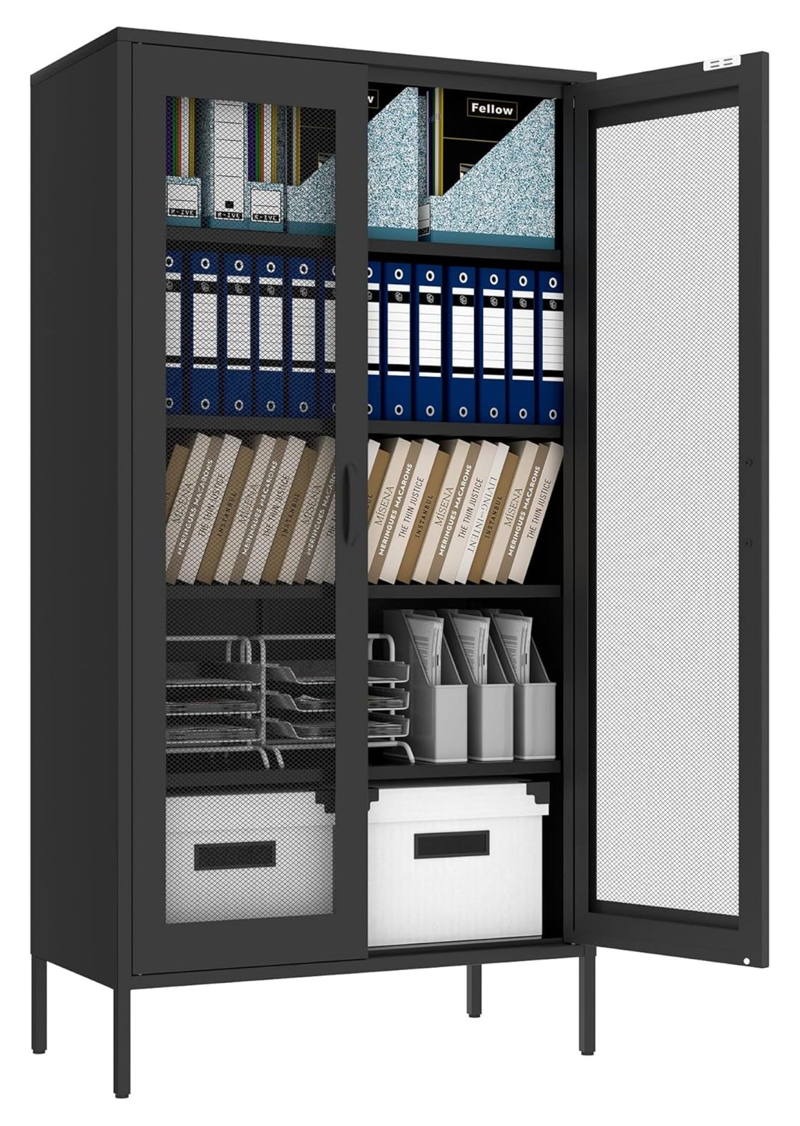 73" Metal Storage 5 Tiers Adjustable shelfs Tool Storage File