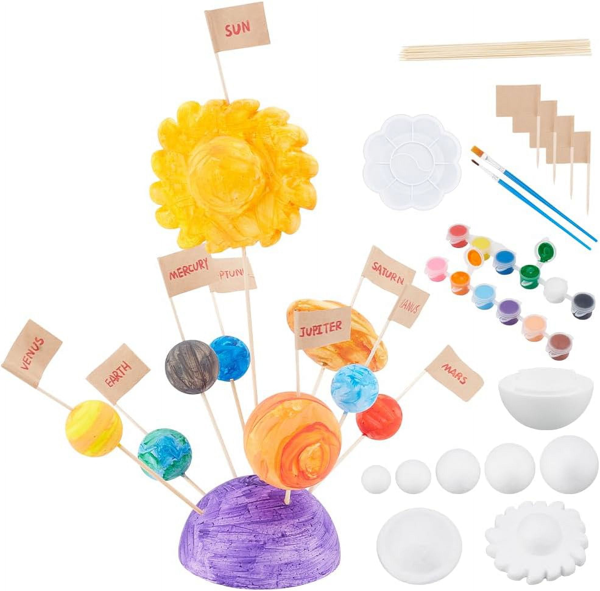 Planet Craft 54-Piece Solar System Model Kit - DIY Craft Project With ...