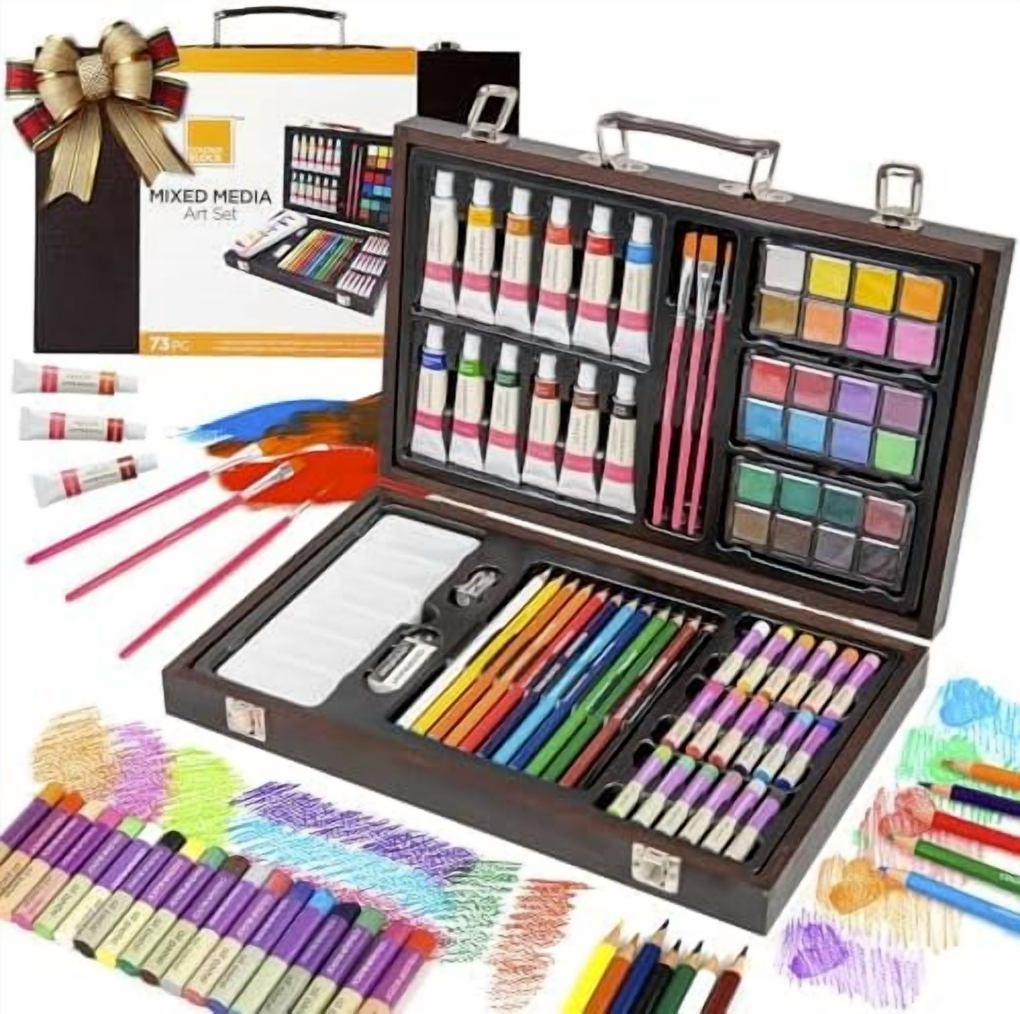 ArtCreativity 12-Pack Mini Art Sets For Kids | 24-Piece Watercolor Kits With Crayons, Brush & Supplies | Perfect Party Favors, Goody Bag Fillers & Creative Gifts - View #7