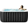 thumbnail image 1 of 73 inch Outdoor Inflatable Hot Tub with 130 Bubble Air Jets, 4-6 Person Square Portable Hottub Spa with LED Control Panel, Blow Up Spa Bathtub with 2 Filter, Temperature up to 104°F, 1 of 7