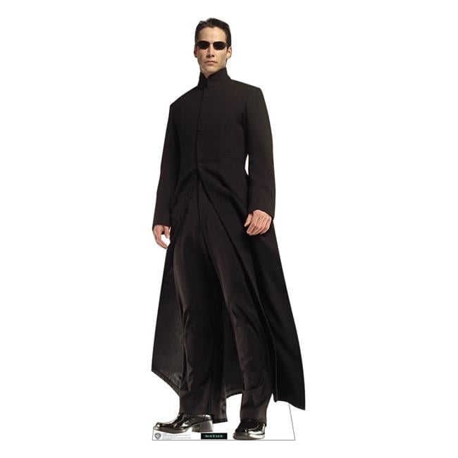 73'' Black Cardboard Standup of Neo from The Matrix