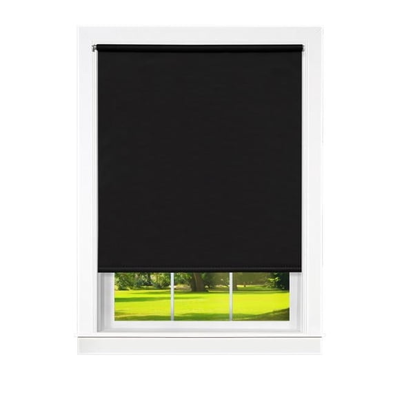 73 x 72 in. Cords Free Tear Down Room Darkening Window Shade, Black