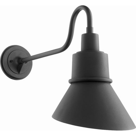 Quorum Lighting Torrey 1-Light Outdoor Wall Sconce, Noir, Wet Rated