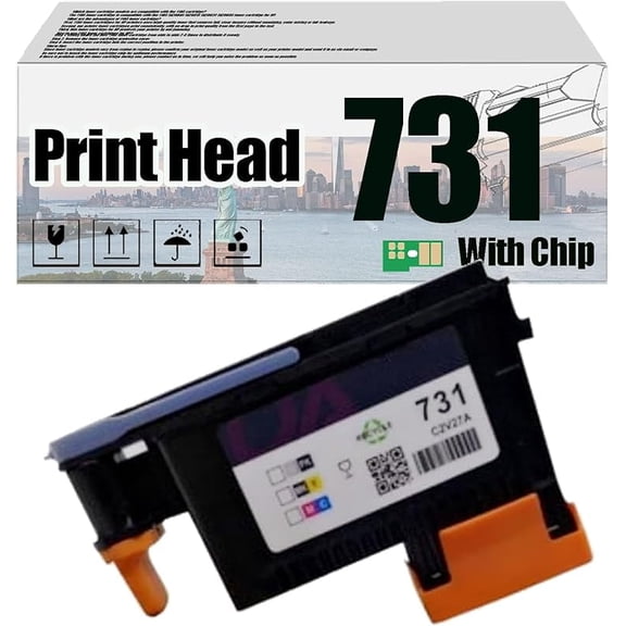 731 P2V27A Print Head, Compatible for HP DesignJet T1700 T1708 Plotter Printers —— High Print Volume with Chip