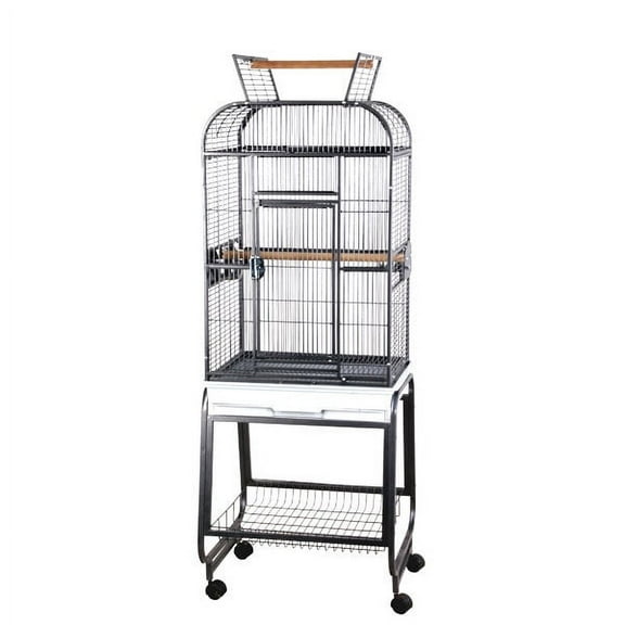 732217 Black Economy Play Top Bird Cage with Plastic Base, by A&E Cage Company