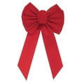 thumbnail image 1 of 7358ACE 11 Loop Velvet Bow  Red - pack of 12, 1 of 1