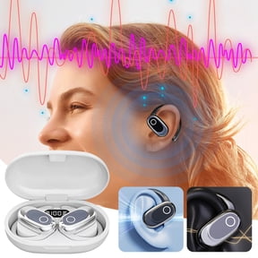 735Y Premium Noise Cancelling Headphones - Over Ear Bluetooth 5.3 with 60H Playtime, ANC Technology, Smart LCD Display, Comfort Fit for Travel/Work (White)