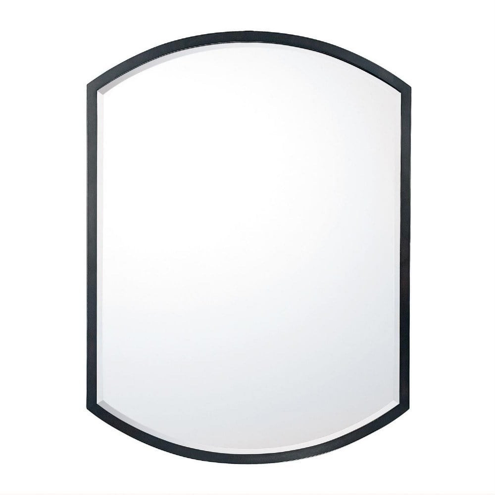 Matte Black Rectangular Metal Framed Wall Mirror