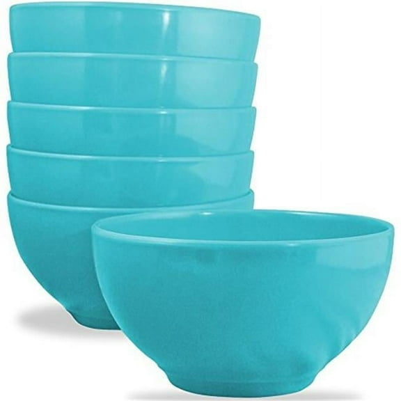 73702R 6pc Melamine Bowl Set  Turquoise