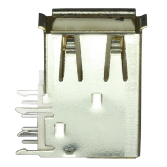 73725-0110BLF USB 2.0, Input Output Connectors, Receptacle, Type A, Up Right, Right Angle, Through Hole, Single Deck, 4 Positions, RoHS