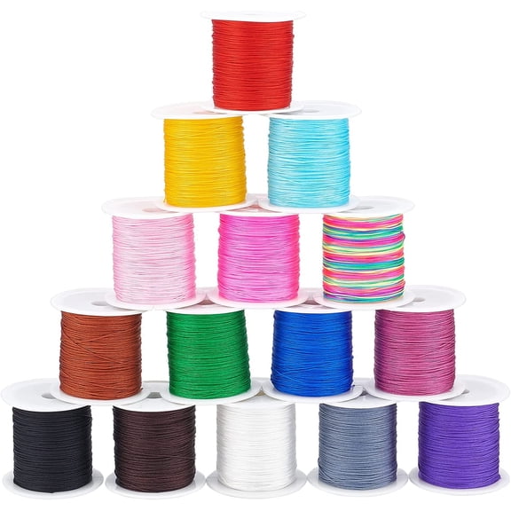 738 Yard Nylon Cord 0.4mm Bracelet String Beading Thread Chinese Knotting Cord Nylon String Macrame Thread